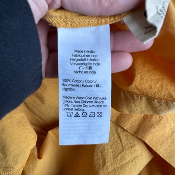 MADEWELL Flutter-Sleeve Square-Neck Mini Dress yellow Orange flutter Flouse - Picture 5 of 10